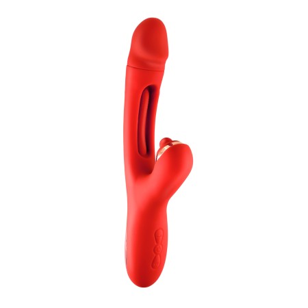 Vibromasseur rabbit 3-en-1 Joyfully rouge - Yoba