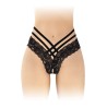 Tanga ouvert Anne - noir