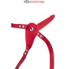 Gode ceinture rouge vibrant Fetish Tentation