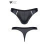 String wetlook noir - Regnes