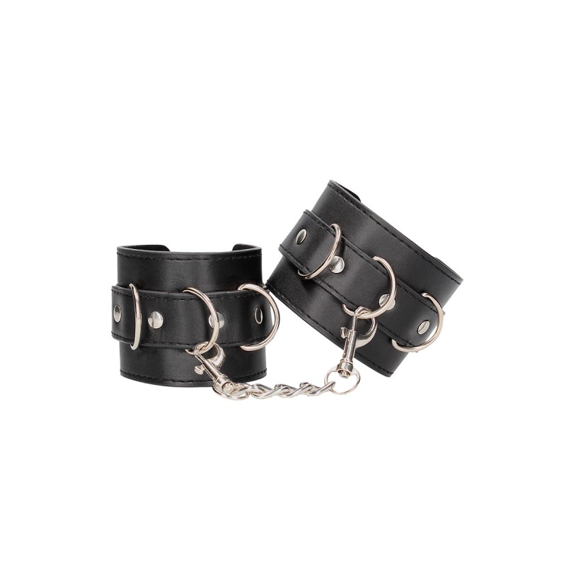 Menottes Premium en cuir noir - Ouch! by Shots Menottes Premium en cuir noir - Ouch! by Shots