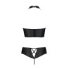 Bustier et string faux cuir Nancy - Passion