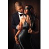 5 liens satin noir - Sweet Caress