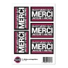 5 stickers J&M noir logo rectangle