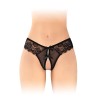 String ouvert Alicia noir - Fashion Secret