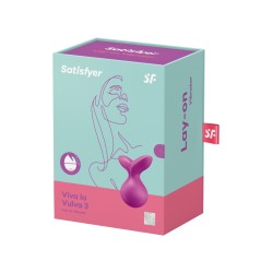 Stimulateur Viva la vulva 3 bordeaux - Satisfyer